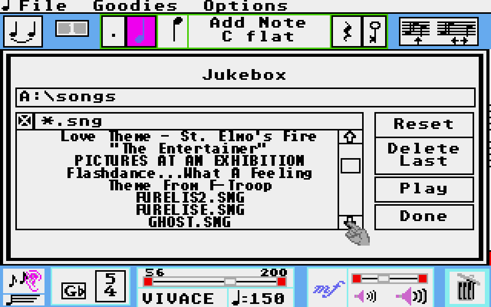 Music Studio Songs atari screenshot